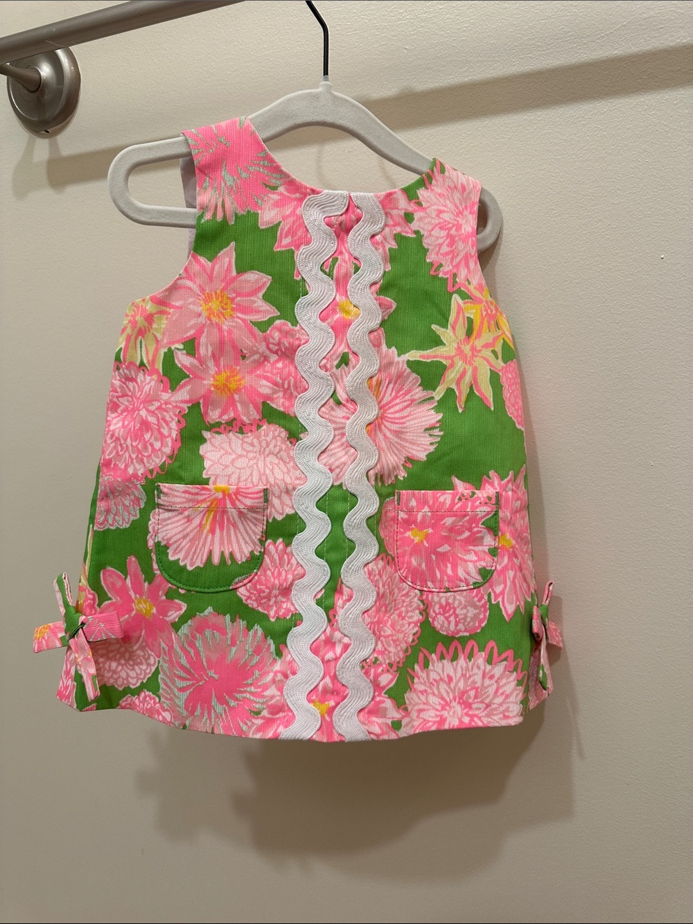 Lilly Pulitzer Green & Pink Floral Shift Dress